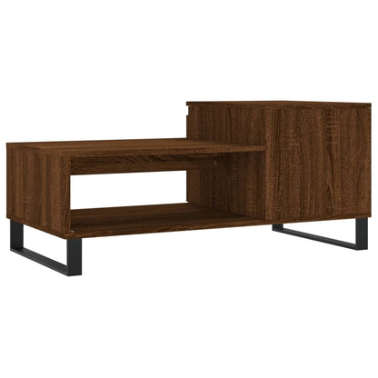Coffee Table Brown Oak 100x50x45 cm Engineered Wood