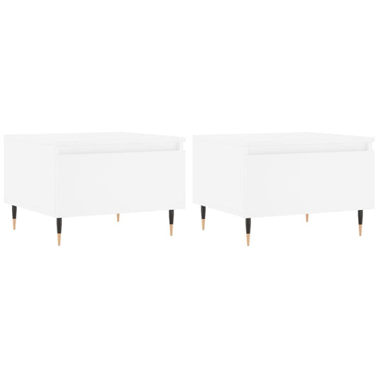 Coffee Tables 2 pcs White 50x46x35 cm Engineered Wood