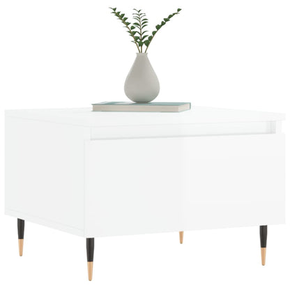 Coffee Tables 2 pcs High Gloss White 50x46x35cm Engineered Wood