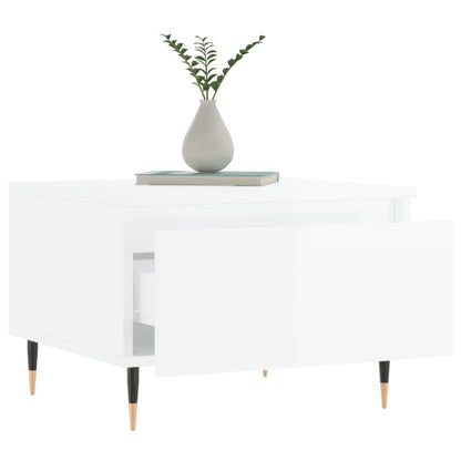 Coffee Tables 2 pcs High Gloss White 50x46x35cm Engineered Wood