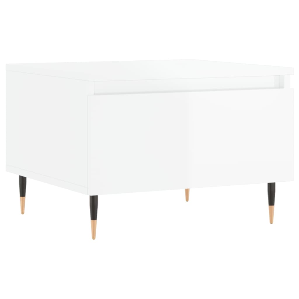 Coffee Tables 2 pcs High Gloss White 50x46x35cm Engineered Wood