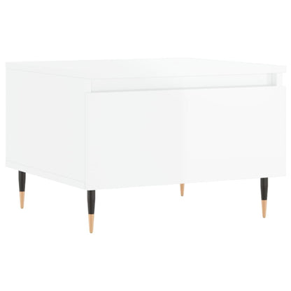 Coffee Tables 2 pcs High Gloss White 50x46x35cm Engineered Wood