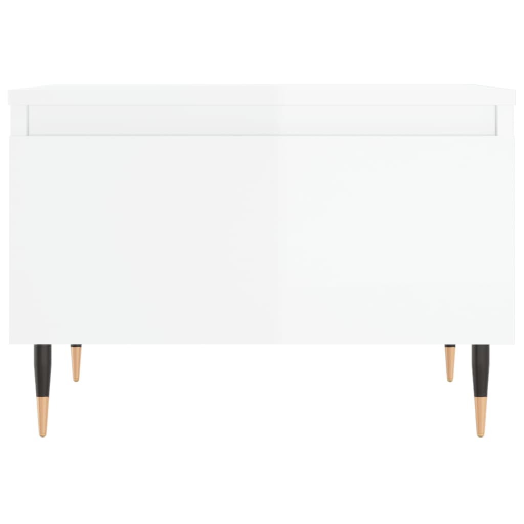 Coffee Tables 2 pcs High Gloss White 50x46x35cm Engineered Wood