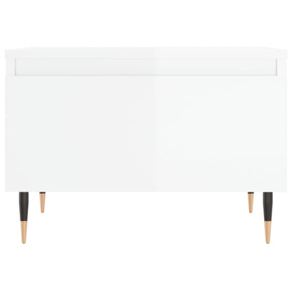 Coffee Tables 2 pcs High Gloss White 50x46x35cm Engineered Wood