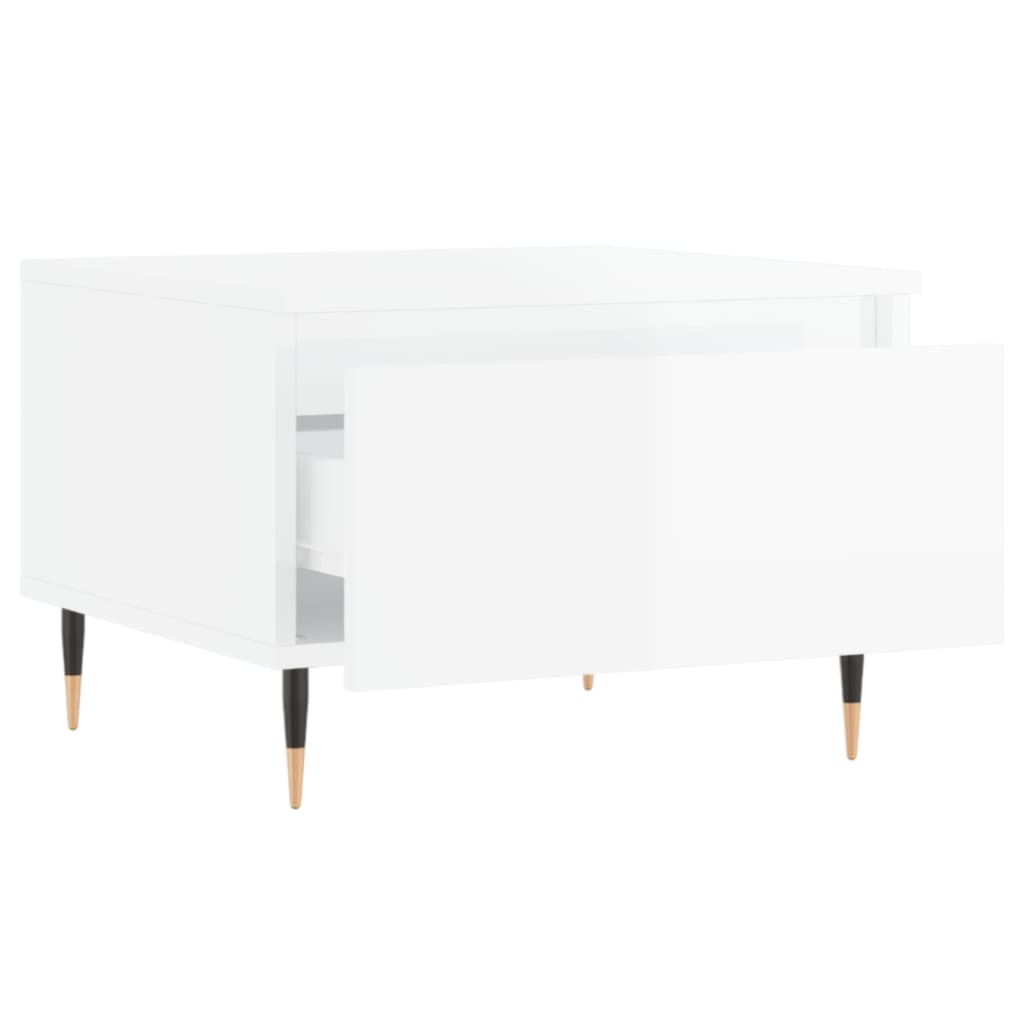 Coffee Tables 2 pcs High Gloss White 50x46x35cm Engineered Wood