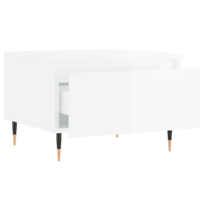 Coffee Tables 2 pcs High Gloss White 50x46x35cm Engineered Wood