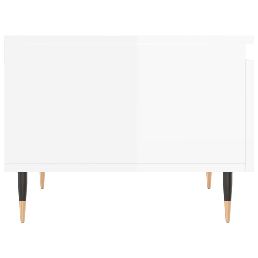 Coffee Tables 2 pcs High Gloss White 50x46x35cm Engineered Wood