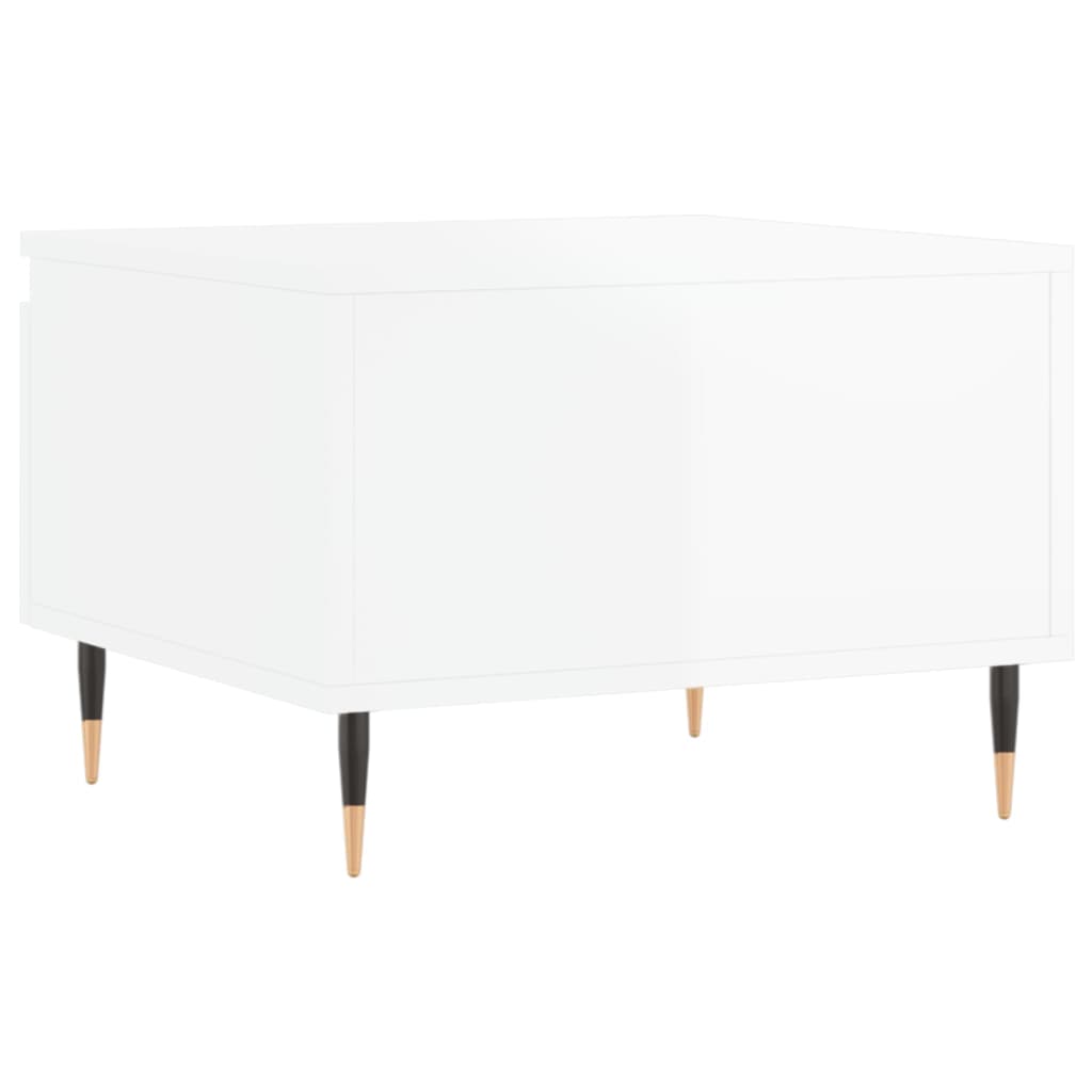 Coffee Tables 2 pcs High Gloss White 50x46x35cm Engineered Wood