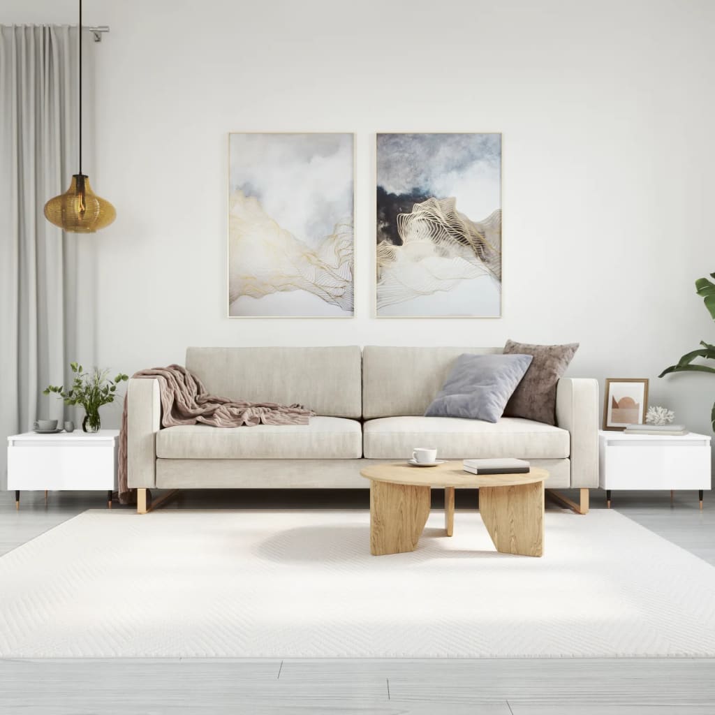 Coffee Tables 2 pcs High Gloss White 50x46x35cm Engineered Wood