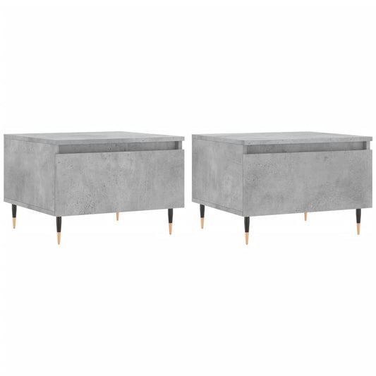 Coffee Tables 2 pcs Concrete Grey 50x46x35 cm Engineered Wood