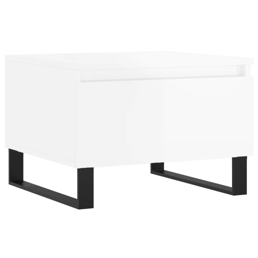 Coffee Tables 2 pcs High Gloss White 50x46x35cm Engineered Wood