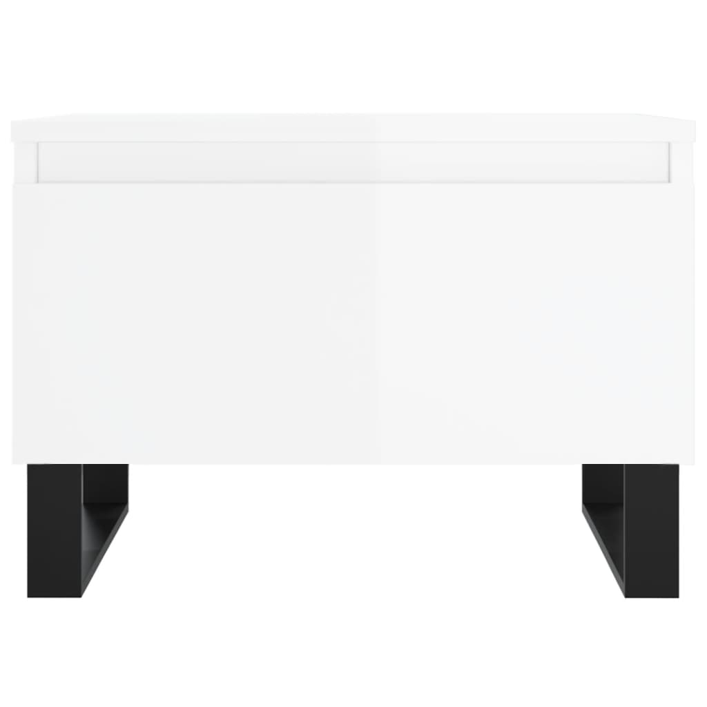 Coffee Tables 2 pcs High Gloss White 50x46x35cm Engineered Wood