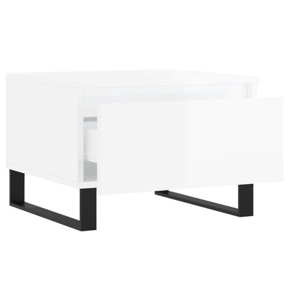 Coffee Tables 2 pcs High Gloss White 50x46x35cm Engineered Wood