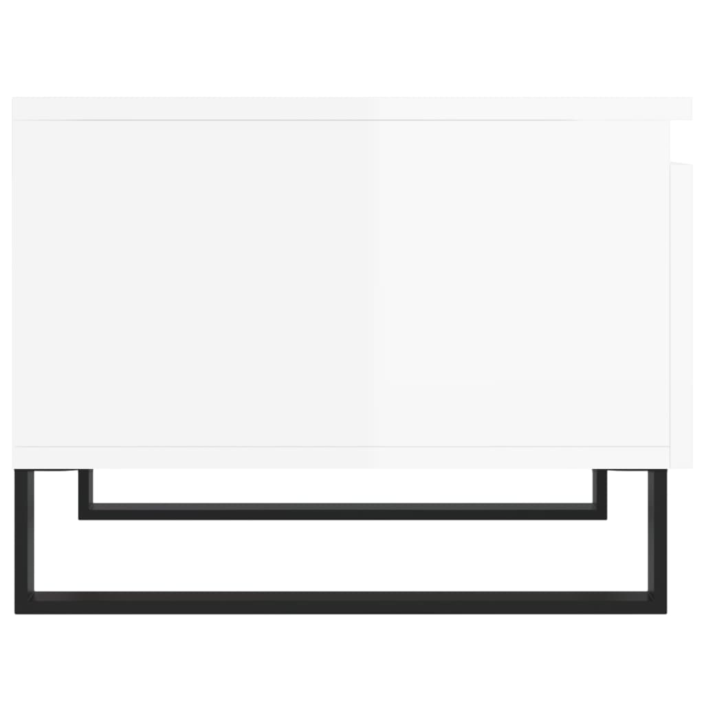Coffee Tables 2 pcs High Gloss White 50x46x35cm Engineered Wood