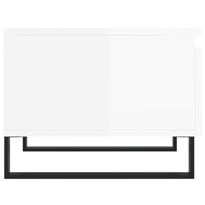 Coffee Tables 2 pcs High Gloss White 50x46x35cm Engineered Wood