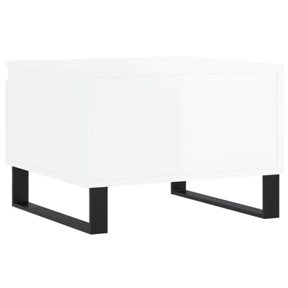 Coffee Tables 2 pcs High Gloss White 50x46x35cm Engineered Wood