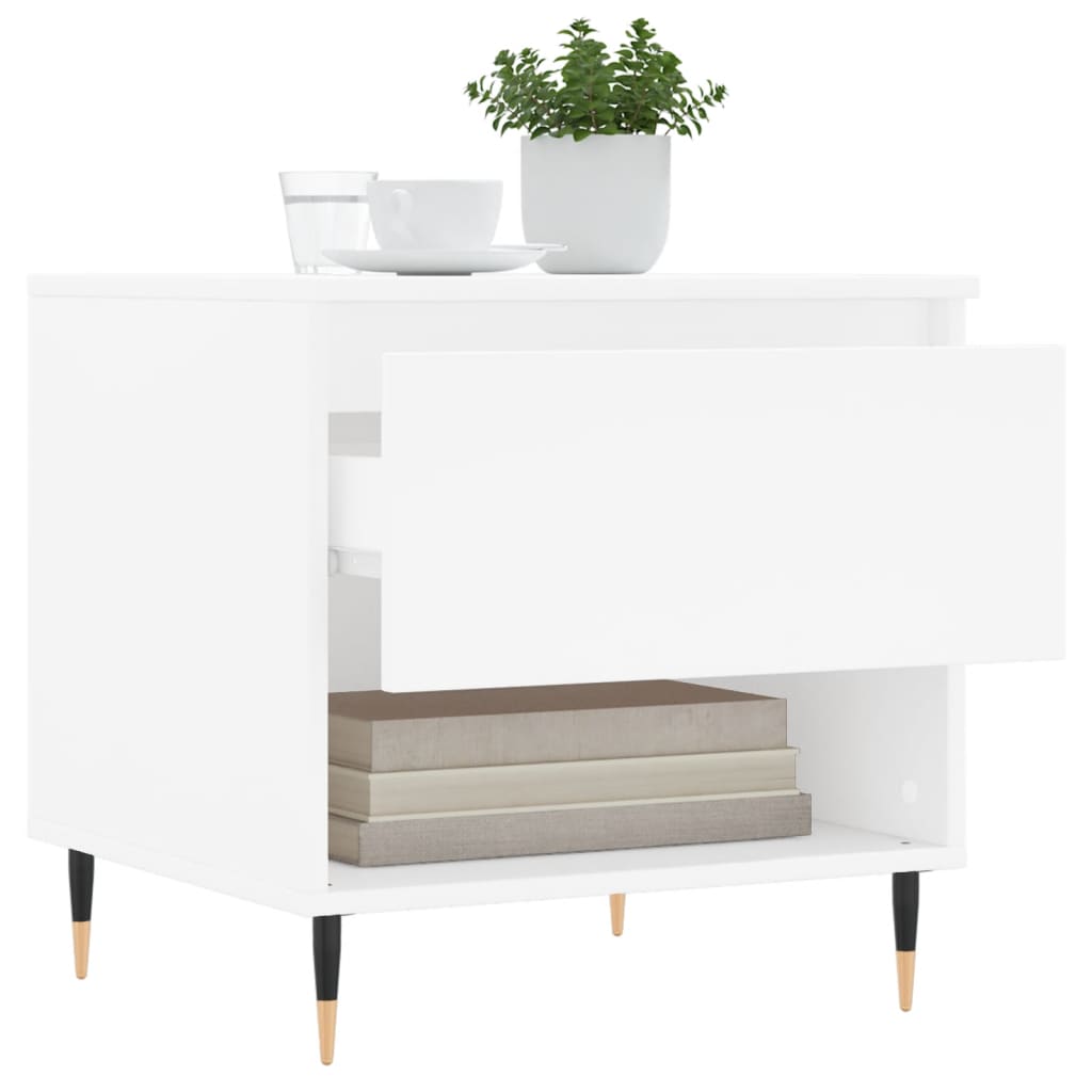 Coffee Table White 50x46x50 cm Engineered Wood