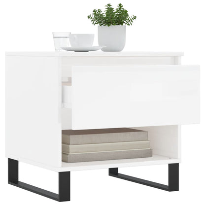 Coffee Tables 2 pcs High Gloss White 50x46x50cm Engineered Wood
