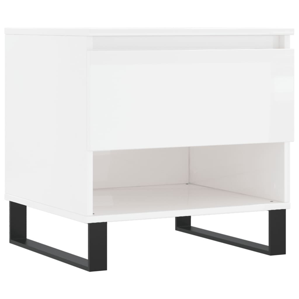 Coffee Tables 2 pcs High Gloss White 50x46x50cm Engineered Wood