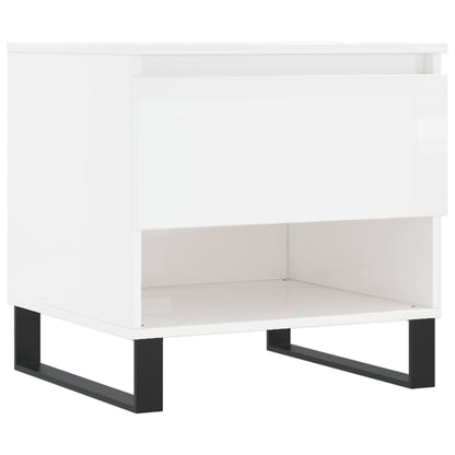 Coffee Tables 2 pcs High Gloss White 50x46x50cm Engineered Wood