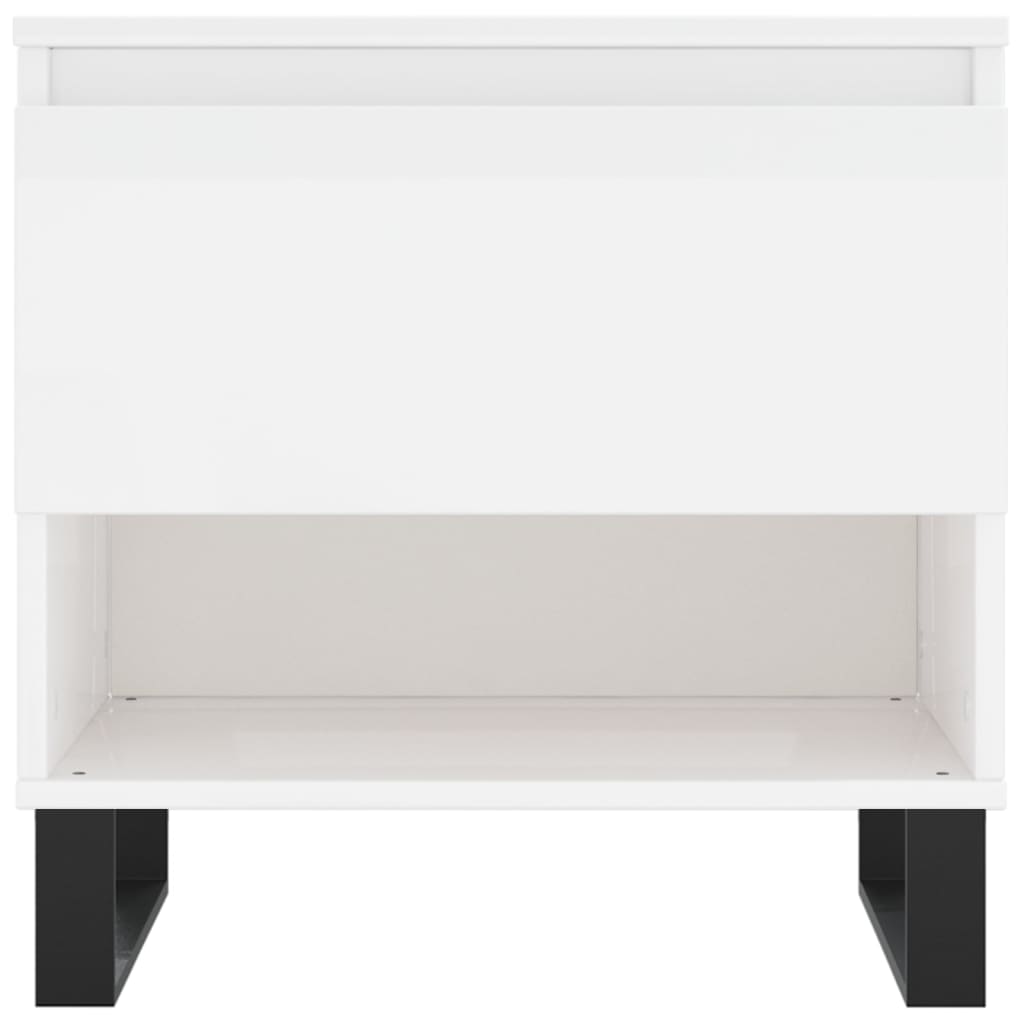 Coffee Tables 2 pcs High Gloss White 50x46x50cm Engineered Wood