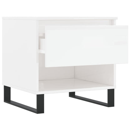 Coffee Tables 2 pcs High Gloss White 50x46x50cm Engineered Wood