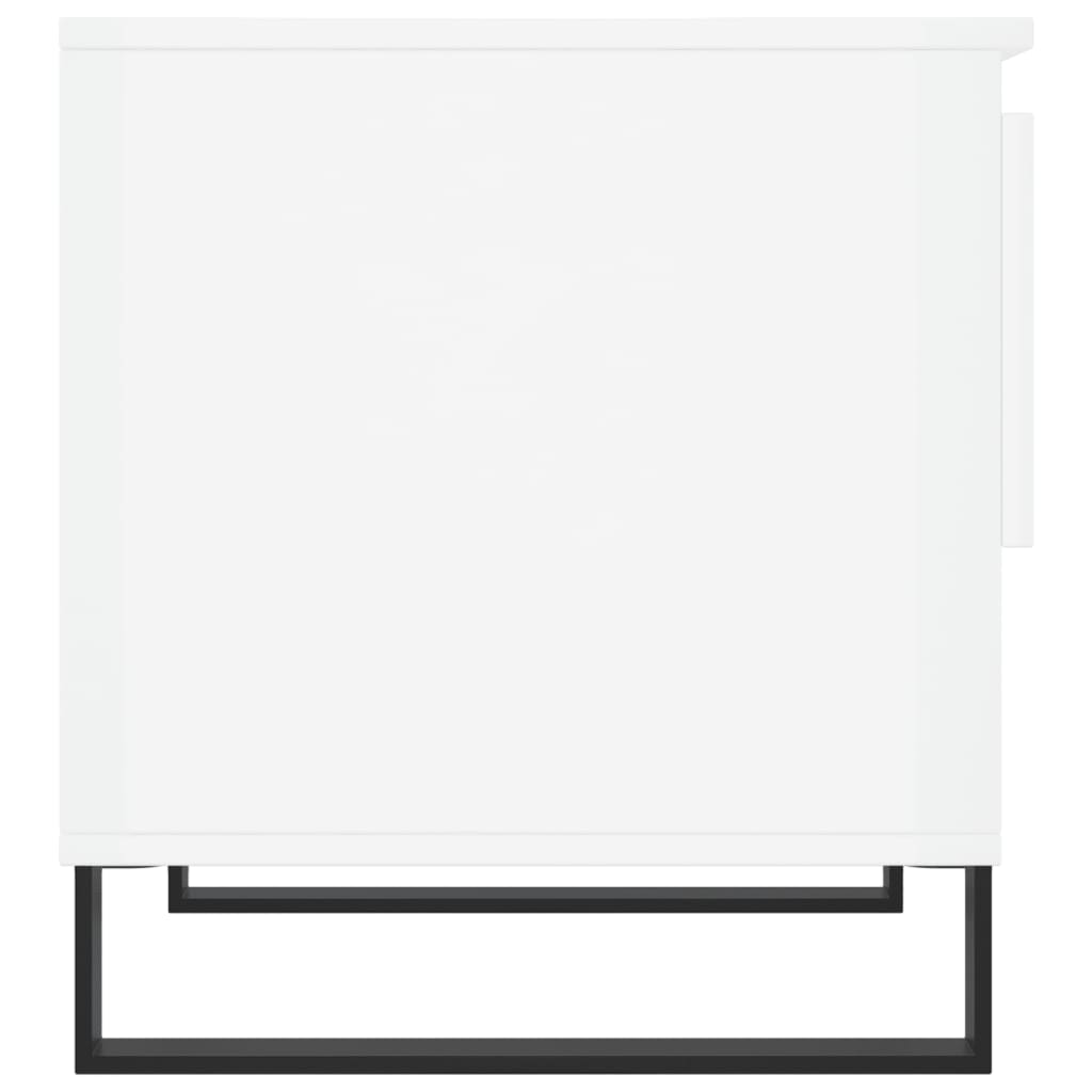 Coffee Tables 2 pcs High Gloss White 50x46x50cm Engineered Wood