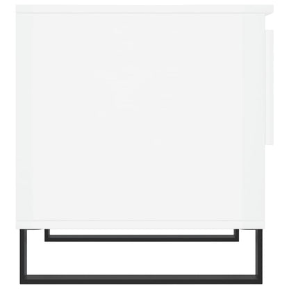 Coffee Tables 2 pcs High Gloss White 50x46x50cm Engineered Wood