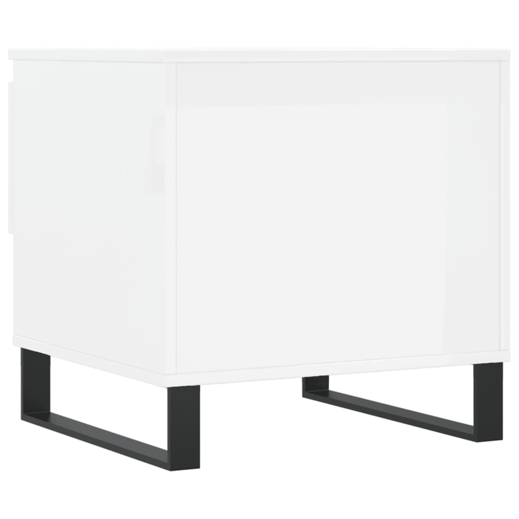 Coffee Tables 2 pcs High Gloss White 50x46x50cm Engineered Wood