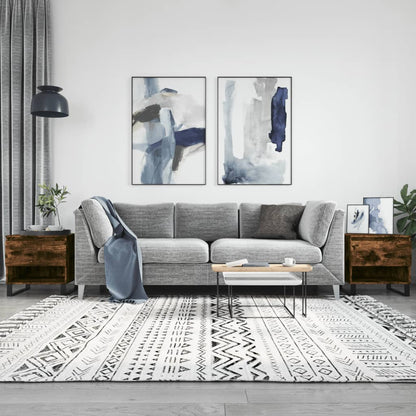 Coffee Tables 2 pcs Smoked Oak 50x46x50 cm Engineered Wood
