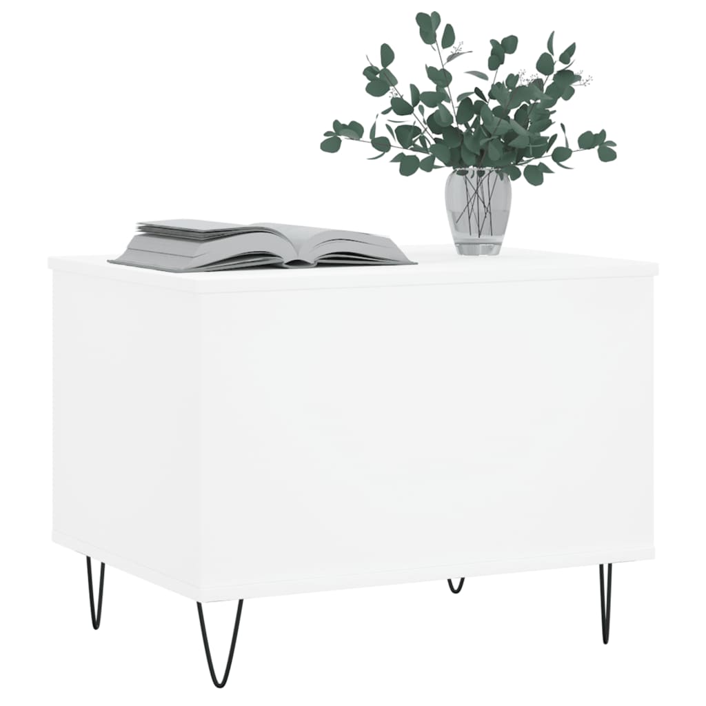Coffee Table White 60x44.5x45 cm Engineered Wood