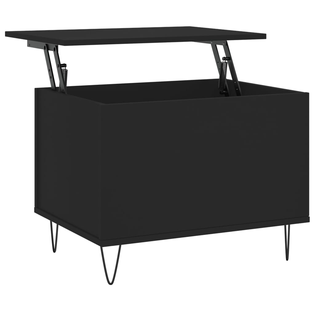 Coffee Table Black 60x44.5x45 cm Engineered Wood