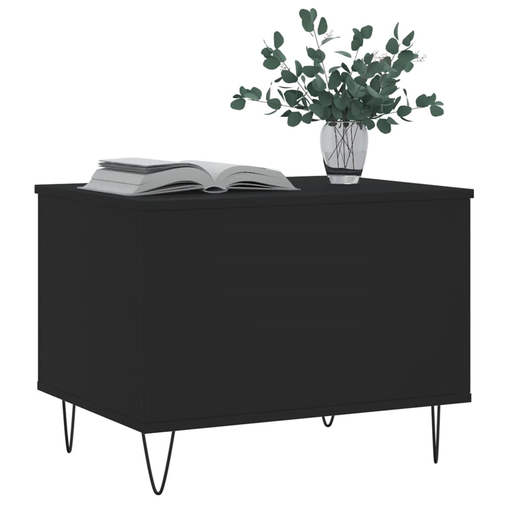 Coffee Table Black 60x44.5x45 cm Engineered Wood