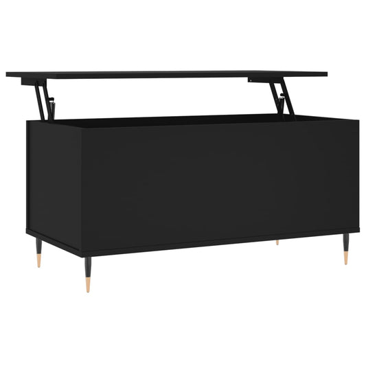 Coffee Table Black 90x44.5x45 cm Engineered Wood