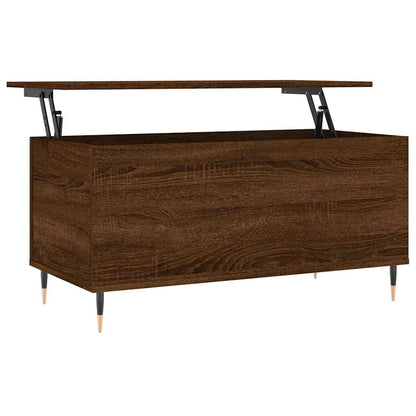 Coffee Table Brown Oak 90x44.5x45 cm Engineered Wood