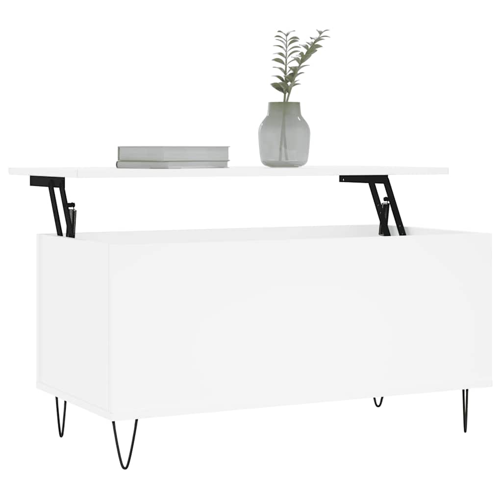 Coffee Table White 90x44,5x45 cm Engineered Wood