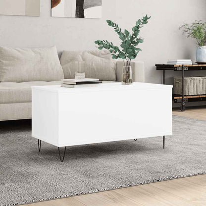 Coffee Table White 90x44,5x45 cm Engineered Wood