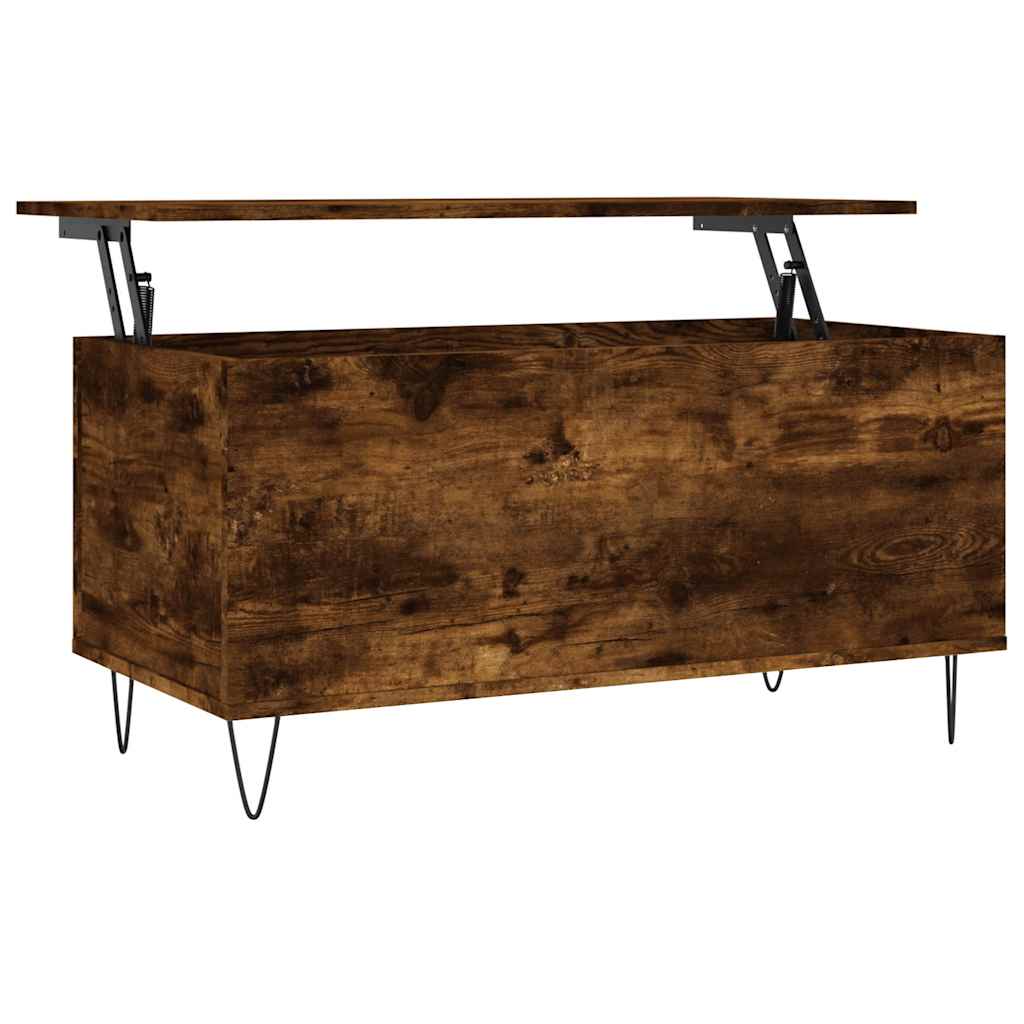 Coffee Table Smoked Oak 90x44.5x45 cm Engineered Wood