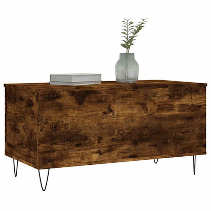 Coffee Table Smoked Oak 90x44.5x45 cm Engineered Wood