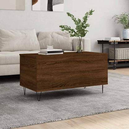 Coffee Table Brown Oak 90x44.5x45 cm Engineered Wood