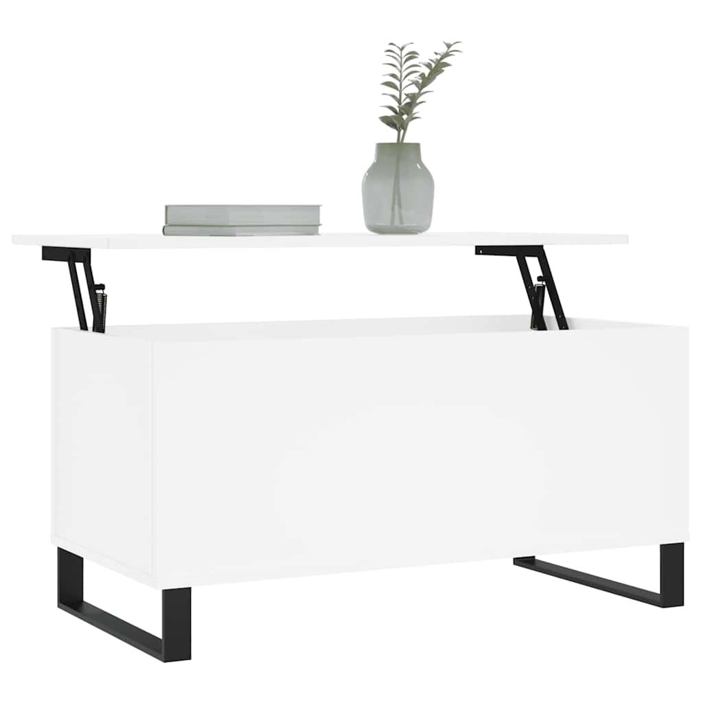 Coffee Table White 90x44.5x45 cm Engineered Wood