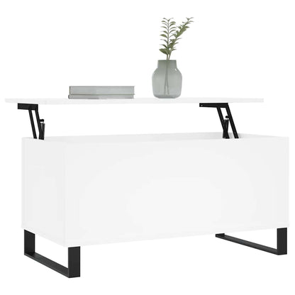 Coffee Table White 90x44,5x45 cm Engineered Wood