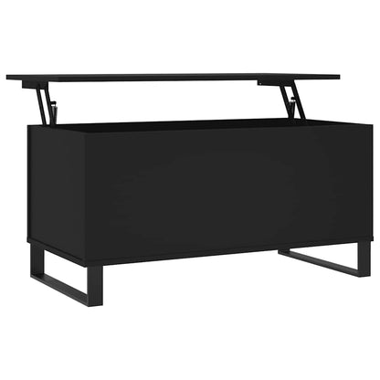 Coffee Table Black 90x44,5x45 cm Engineered Wood
