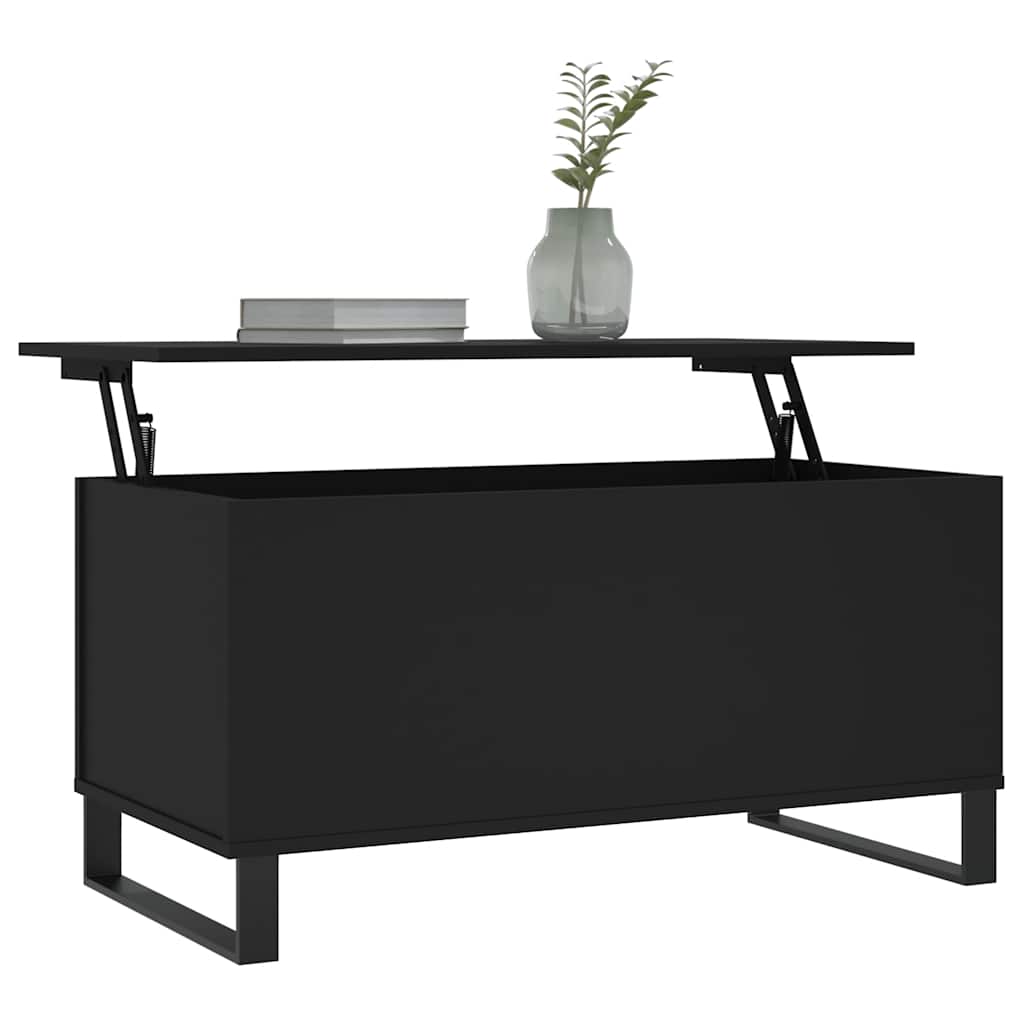 Coffee Table Black 90x44,5x45 cm Engineered Wood