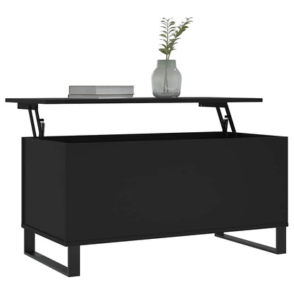 Coffee Table Black 90x44,5x45 cm Engineered Wood