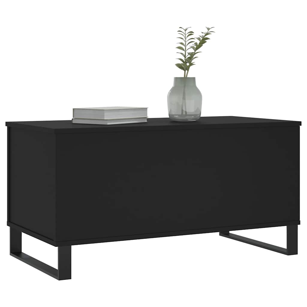 Coffee Table Black 90x44,5x45 cm Engineered Wood