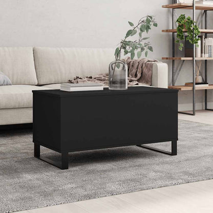 Coffee Table Black 90x44,5x45 cm Engineered Wood