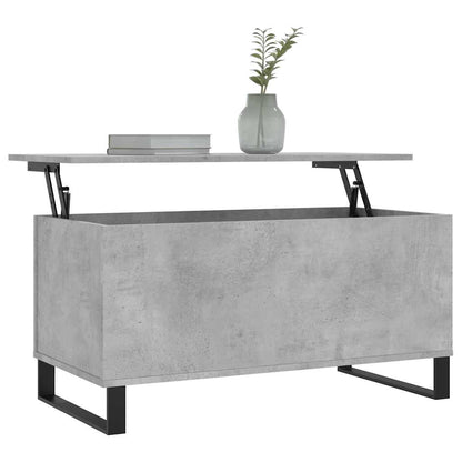 Coffee Table Concrete Grey 90x44,5x45 cm Engineered Wood