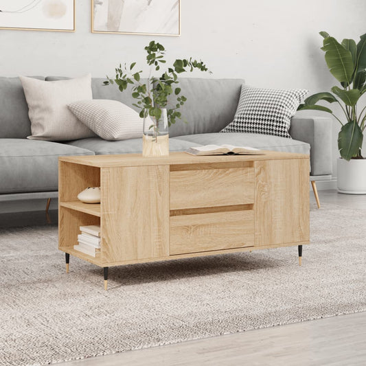 Coffee Table Sonoma Oak 102x44,5x50 cm Engineered Wood