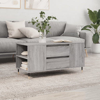Coffee Table Grey Sonoma 102x44,5x50 cm Engineered Wood